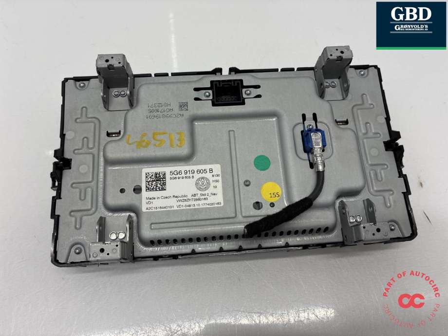 Bilstereo navigasjon skjerm til VW Passat 2015-2019 (Fase 1) (B8) (B8) (5NN 919 605 B|5G6 919 605 B|)