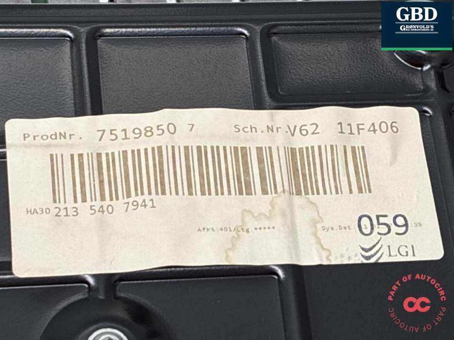 Instrumentpanel til Mercedes E-Klasse 2016-2023 (W213) (W213) (A 213 900 08 17|A 213 900 01 10|)