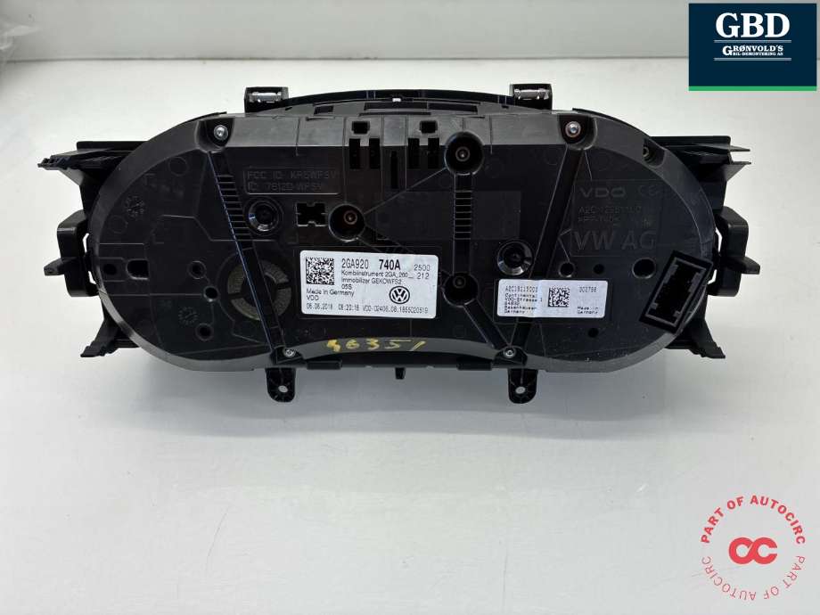 Instrumentpanel til VW T-Roc 2017-->>  (2GA 920 740 A|)