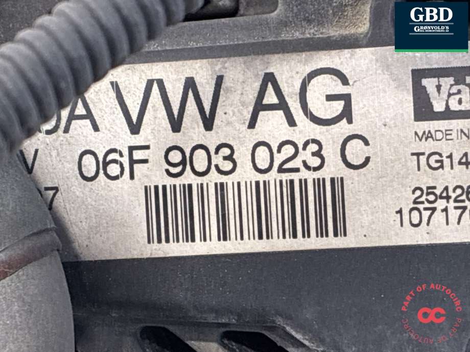 Dynamo diesel til VW Golf V, Combi 2003-2008 (06F 903 023 F|06F 903 023 FX |06F 903 023 HX|JZW 903 021 QX)