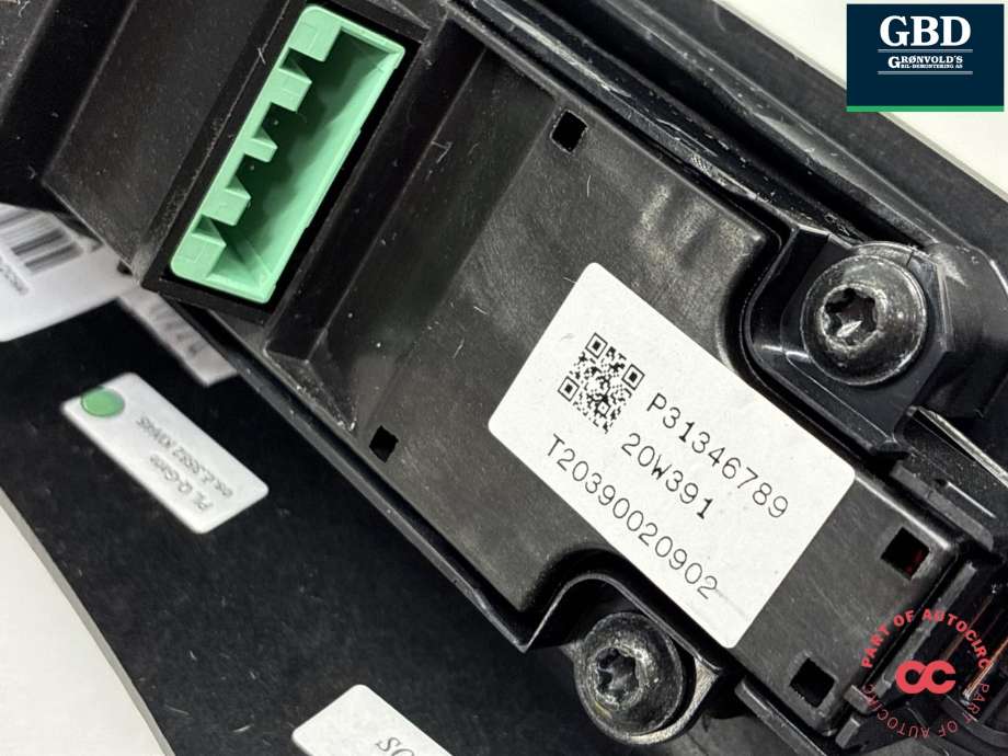 Varmeapparat betjening til Volvo XC90 2015-2025 (Type II)  (31346789|31366811|)