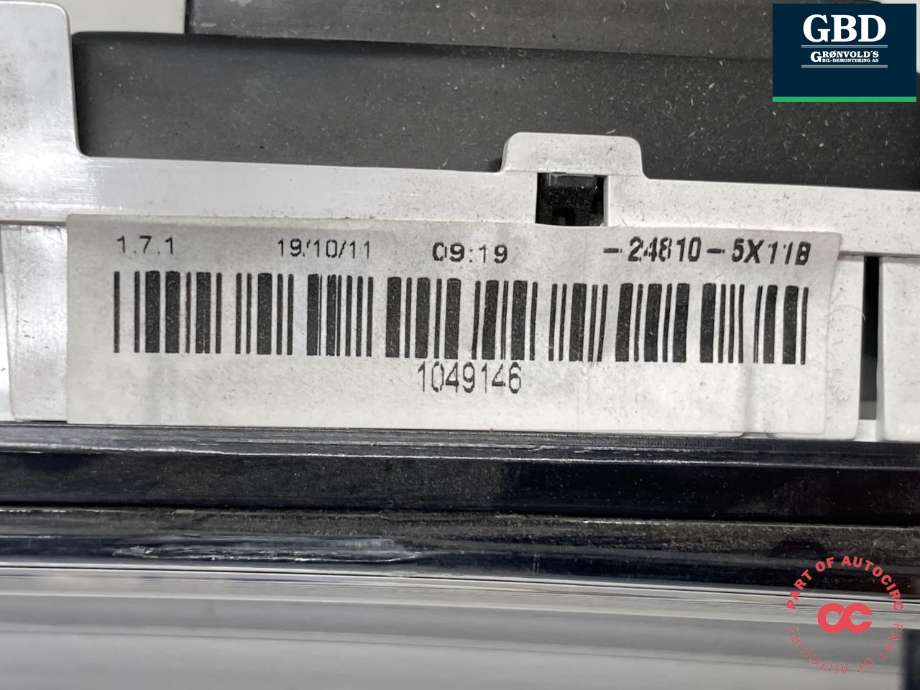 Instrumentpanel til Nissan Navara 2010-2015 (Fase 2) (D40) (D40) (248105X25E|24810-5X11B|)