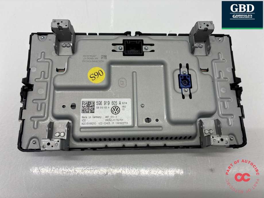 Bilstereo navigasjon skjerm til VW Golf VII 2017-2020 (Fase 2)  (5NN 919 605 A|5G6 919 605 A|)