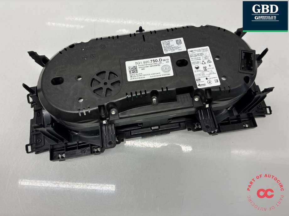 Instrumentpanel til VW Golf VII 2017-2020 (Fase 2) (5G1 920 750 D|)