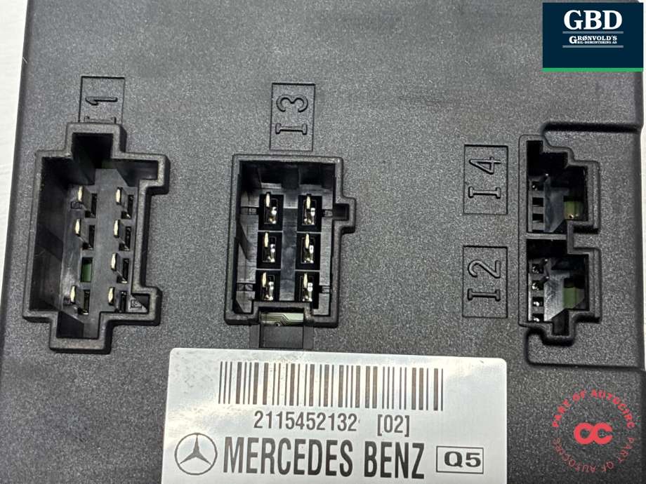 Styreenhet comfort (BCM) til Mercedes E-Klasse 2002-2006 (Fase 1) (W211) (W211) (A 211 545 29 01|A 211 545 30 01|2115452132)