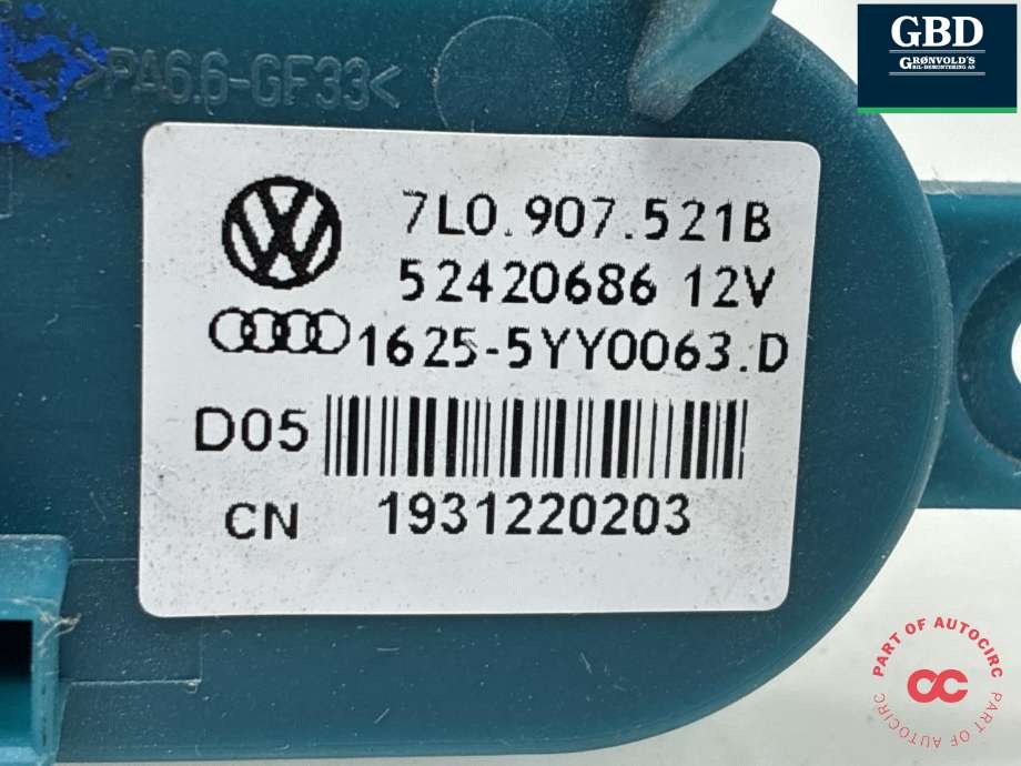 Varmeapparat motstand til VW Transporter / Caravelle 2009-2015 (Fase 2) (T5) (T5) (7L0 907 521 B|)