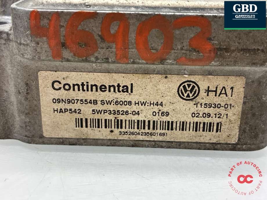 Styreenhet haldex/kardang til VW Transporter / Caravelle 2009-2015 (Fase 2) (T5) (T5) (09N 525 554 A|09N907554B|)