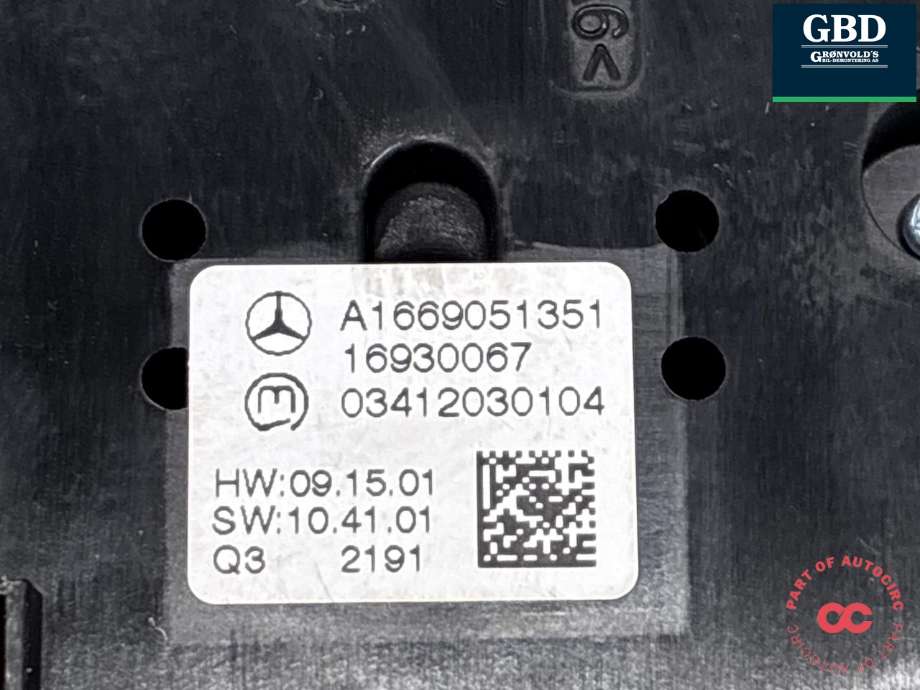 Bryter diverse til Mercedes ML 2011-2015 (Fase 1) (W166) (W166) (A 166 905 13 51|A1669051351|)