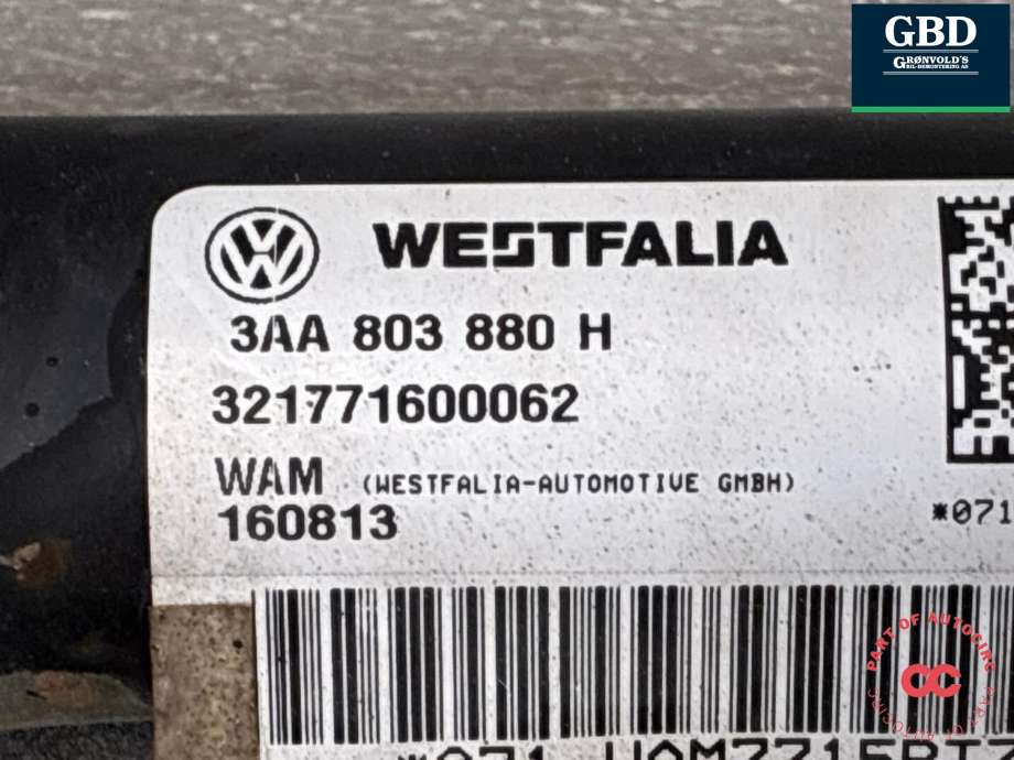 Hengerfeste til VW Passat 2011-2015 (B7) (B7) (3AA 803 880 H|)