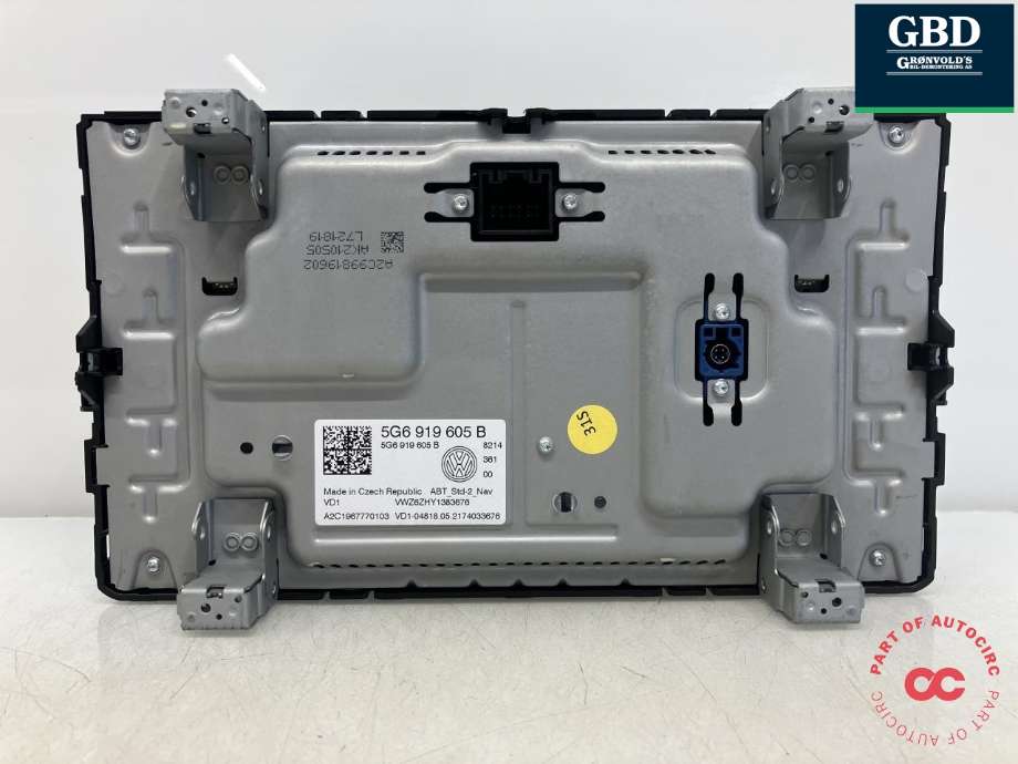 Bilstereo navigasjon skjerm til VW Tiguan 2020-->> (Type II, Fase 2) (5NN 919 605 B|5G6 919 605 B|)
