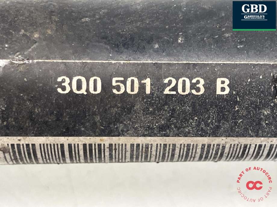 Drivaksel venstre bak, diesel/automat til VW Tiguan 2020-->> (Type II, Fase 2)  (3Q0 501 203 B|3Q0 501 203 BX|)