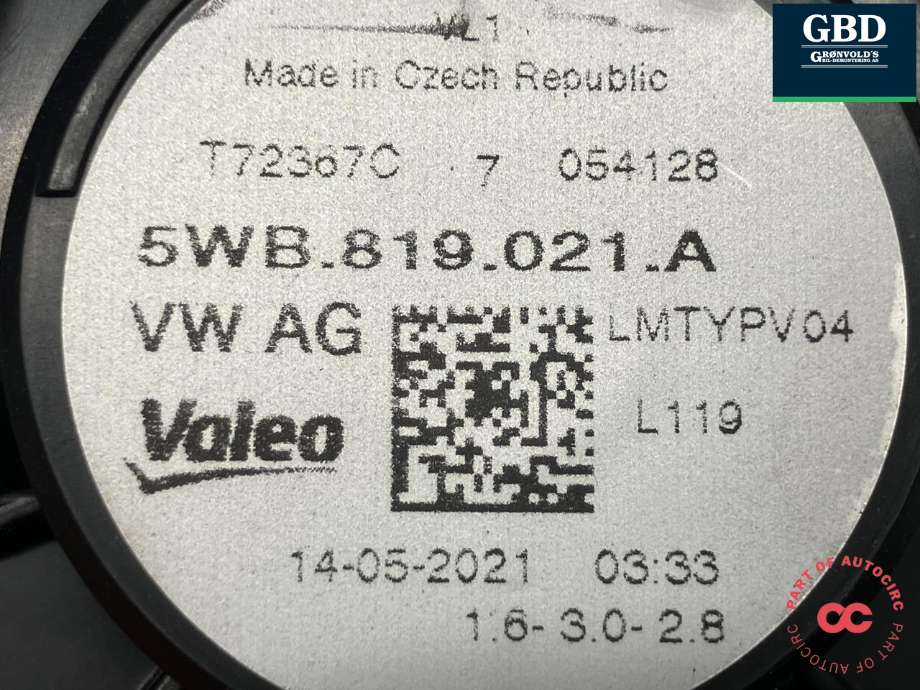 Varmeapparat motor til VW Tiguan 2020-->> (Type II, Fase 2) (5WB 819 021 D|3Q1 819 021|)