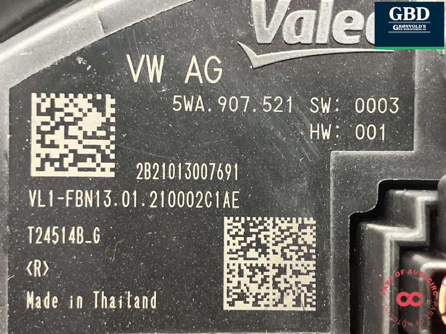 Varmeapparat motor til VW Tiguan 2020-->> (Type II, Fase 2) (5WB 819 021 D|3Q1 819 021|)