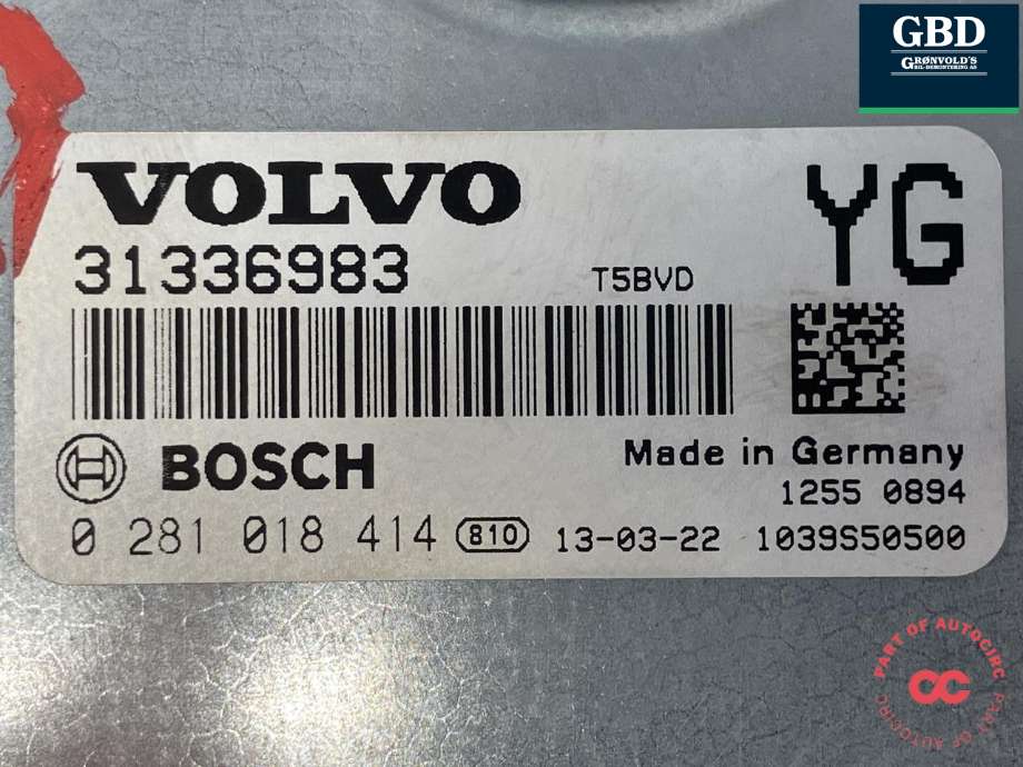Styreenhet motor til Volvo V40 2012-2019 (36001858|)