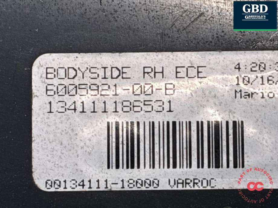 Baklykt høyre ytre til Tesla Model S 2013-2016 (Fase 1)  (6005921-00-B|6005921 | 6005921-00-C |6005921-00-D|6005921-00-E |6005921-00-F)