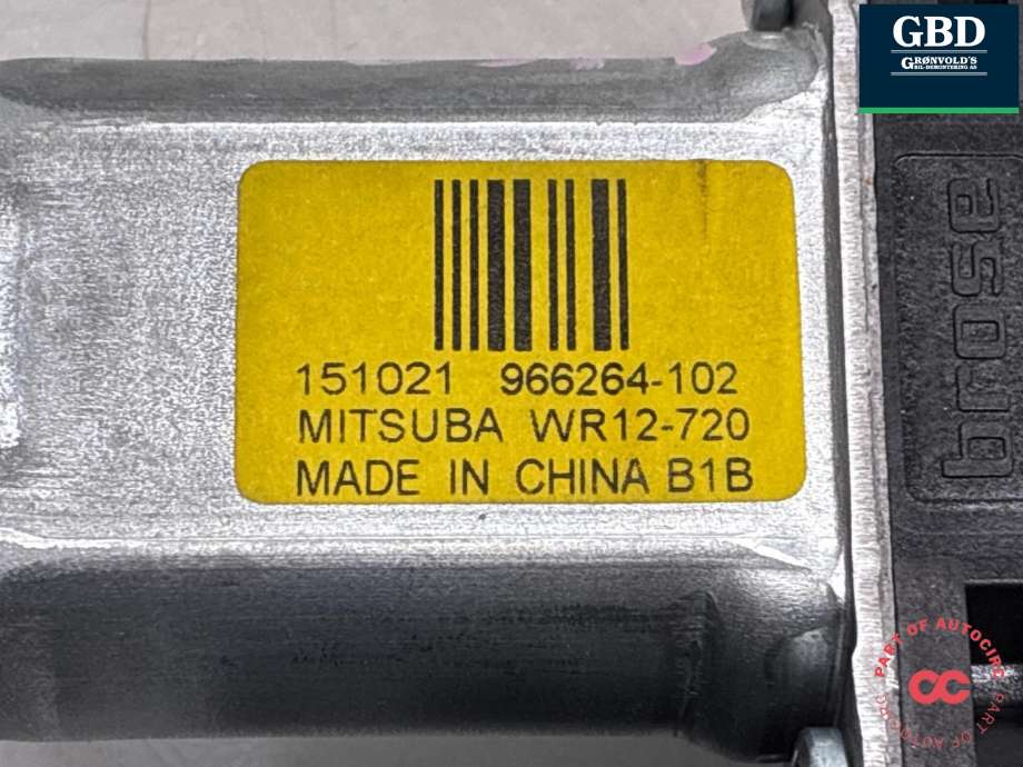 Ruteheis, kun motor, venstre bak til Volvo V60/V60 CC 2013-2018 (Type I, Fase 2)  (31253064|966264-102|)