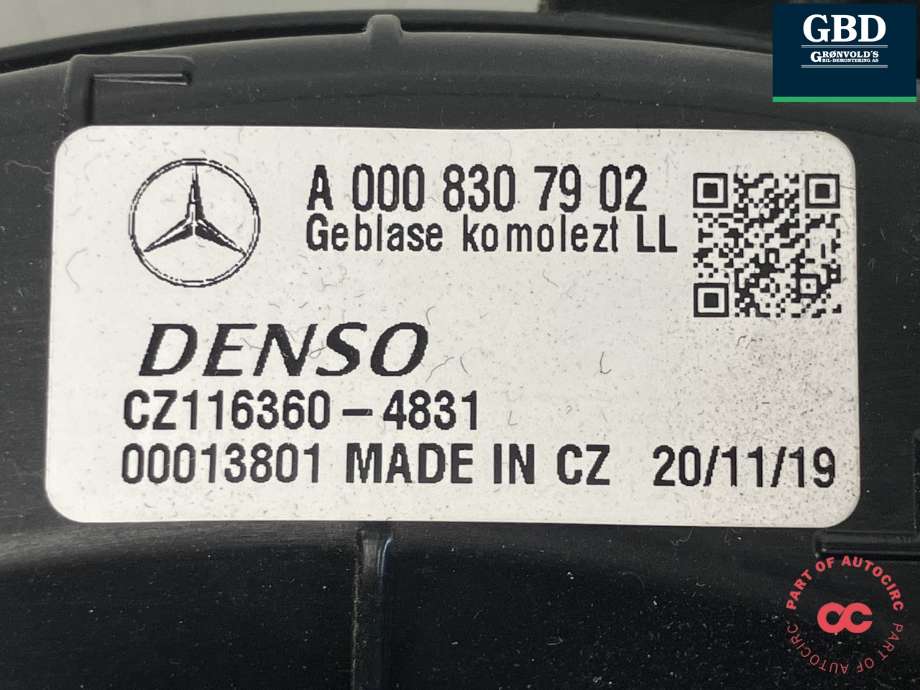 Varmeapparat motor til Mercedes Sprinter 2018-->> (907/910) (907/910) (A 000 830 79 02|)