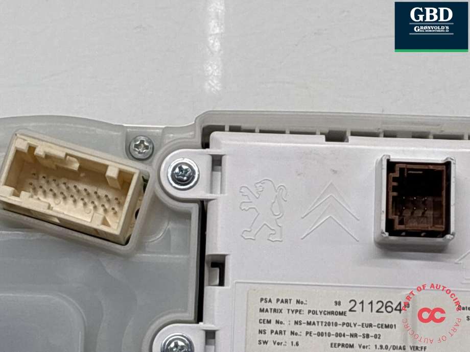 Instrumentpanel til Peugeot 2008 2013-2019 (Type I) (98 227 036 80|)