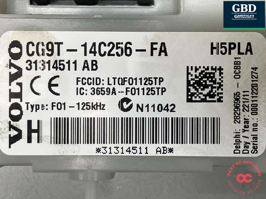 Styreenhet comfort (BCM) til Volvo XC60 2008-2013 (Type I, Fase 1) (30765624|)