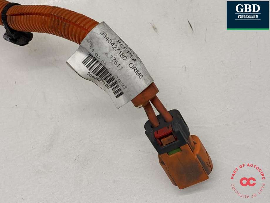 Kabel høy volt (HV) elbil til Toyota Proace 2016-->> (Type II)  (98 404 271 80|)
