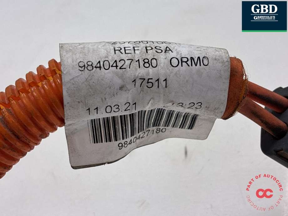 Kabel høy volt (HV) elbil til Toyota Proace 2016-->> (Type II)  (98 404 271 80|)