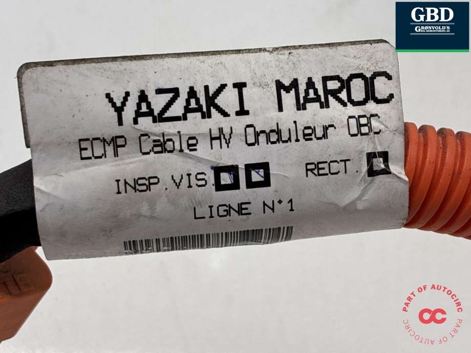 Kabel høy volt (HV) elbil til Toyota Proace 2016-->> (Type II) (98 326 678 80|)