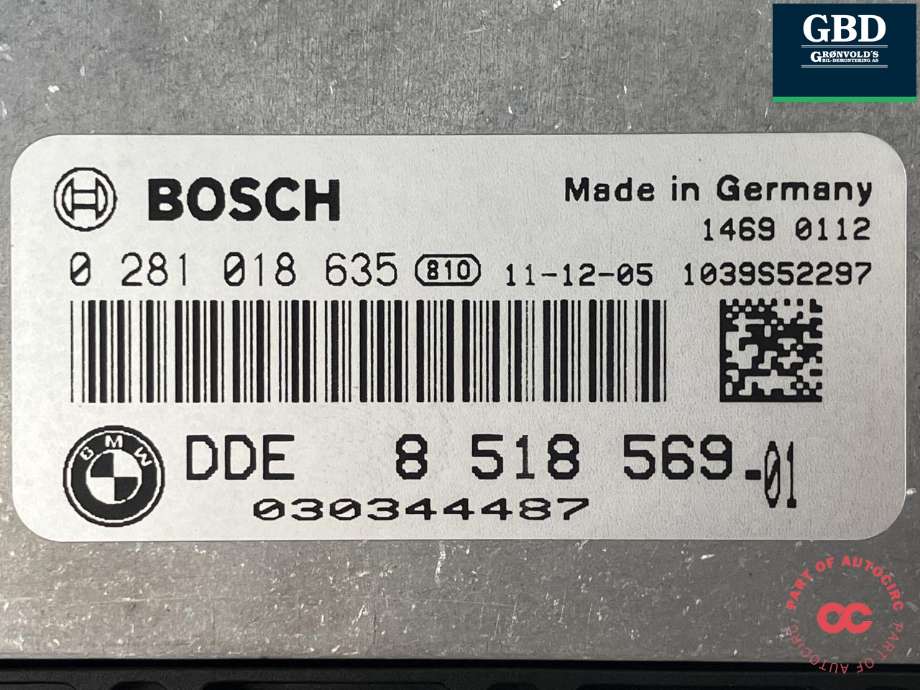 Styreenhet motor til BMW 1-Serie 2004-2011 (E81/E82/E87/E88) (E81/E82/E87/E88) (12 14 5 A48 DA9|)