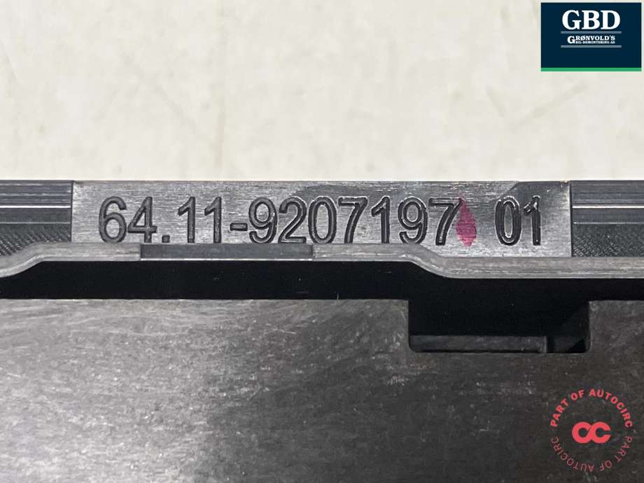 Varmeapparat betjening til BMW 1-Serie 2004-2011 (E81/E82/E87/E88) (E81/E82/E87/E88) (64 11 9 287 335|)