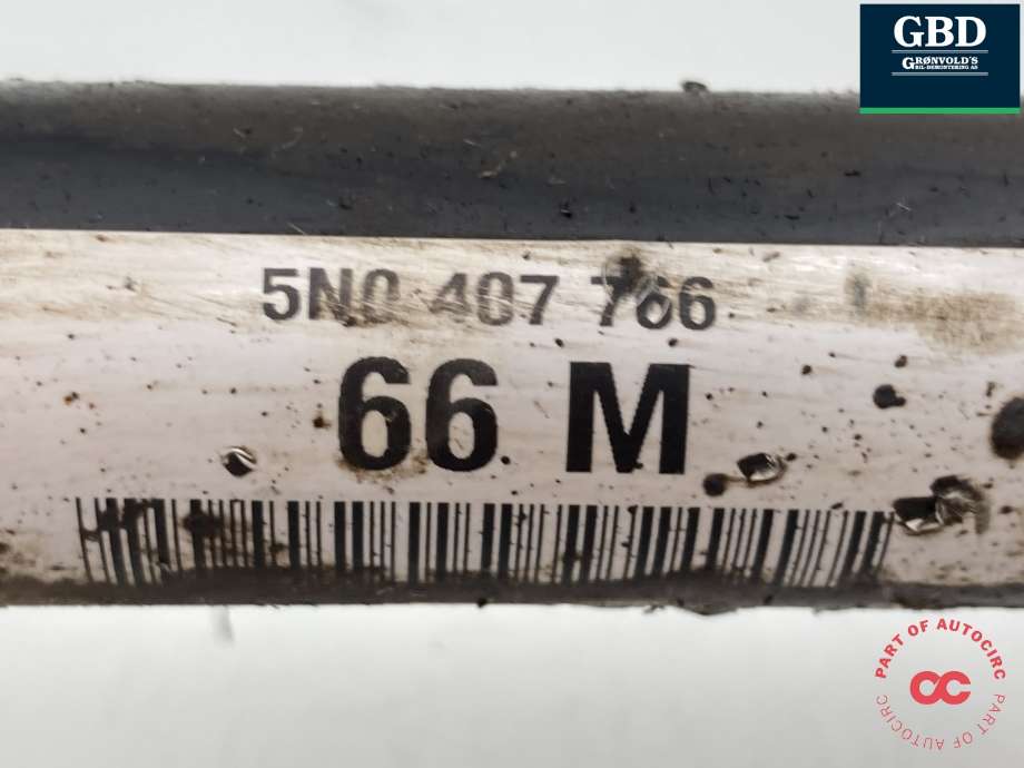 Drivaksel høyre foran, diesel/automat til VW Tiguan 2011-2016 (Type I, Fase 2)  (5WA 407 272 R|5N0 407 766|5N0 407 766  X)