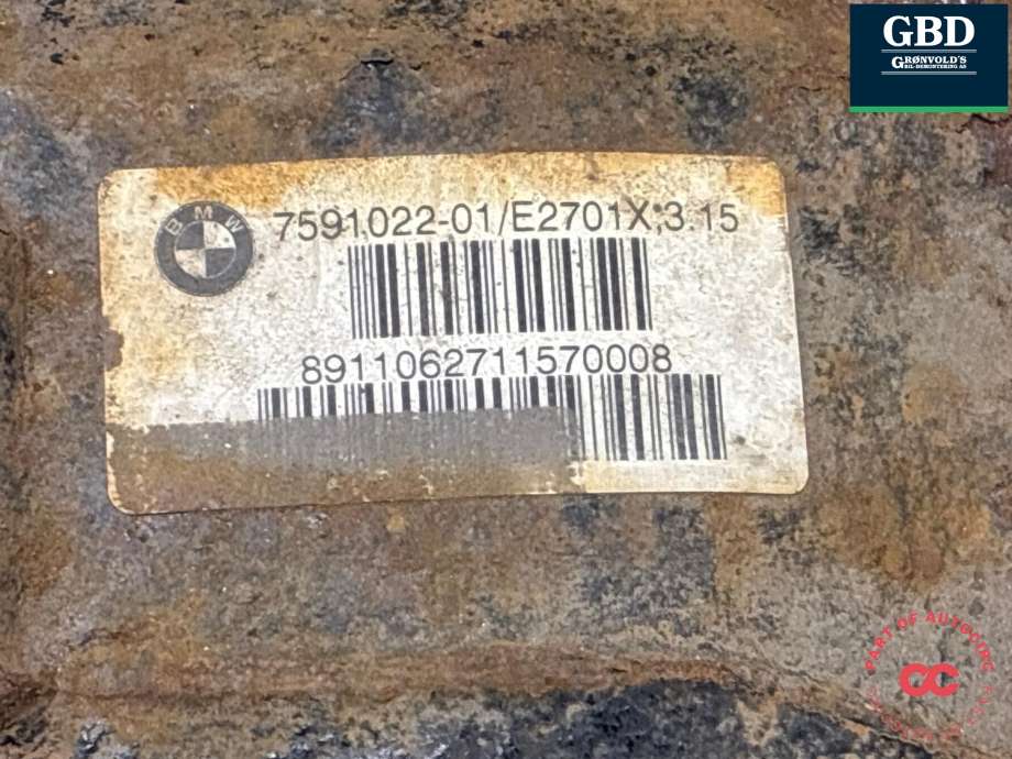 Kardang klokke bak til BMW 3-Serie 2005-2011 (E90/E91/E92/E93) (E90/E91/E92/E93) (33 10 7 591 022|)