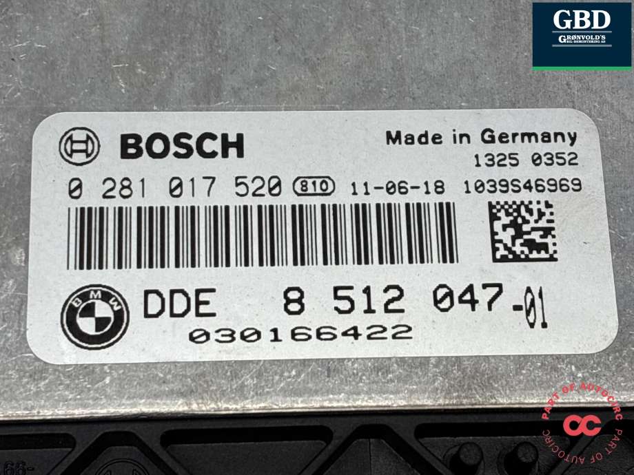Styreenhet motor til BMW 3-Serie 2005-2011 (E90/E91/E92/E93) (E90/E91/E92/E93) (12 14 5 A48 DA9|)