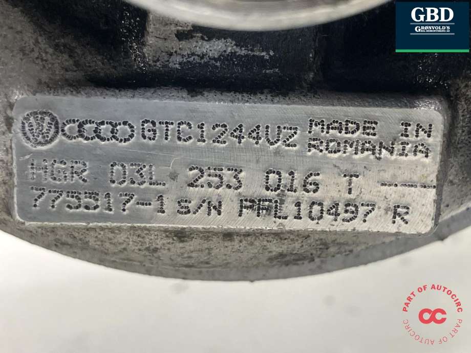 Turbo til VW Golf VI 2008-2012 (GARRETT|03L 253 016 T|03L 253 016 TX|GTC1244VZ)