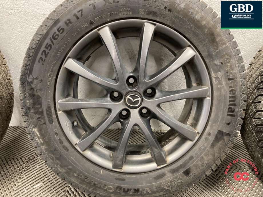 Hjulsett aluminium vinter til Mazda CX-5 2012-2017 (Type I)  (CONTINENTAL PIGGFRI|VIKING CONTACT 7|225/65R17 PROD 23|7JX17  ET 50)