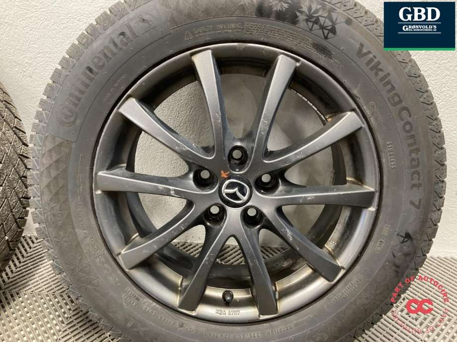 Hjulsett aluminium vinter til Mazda CX-5 2012-2017 (Type I)  (CONTINENTAL PIGGFRI|VIKING CONTACT 7|225/65R17 PROD 23|7JX17  ET 50)