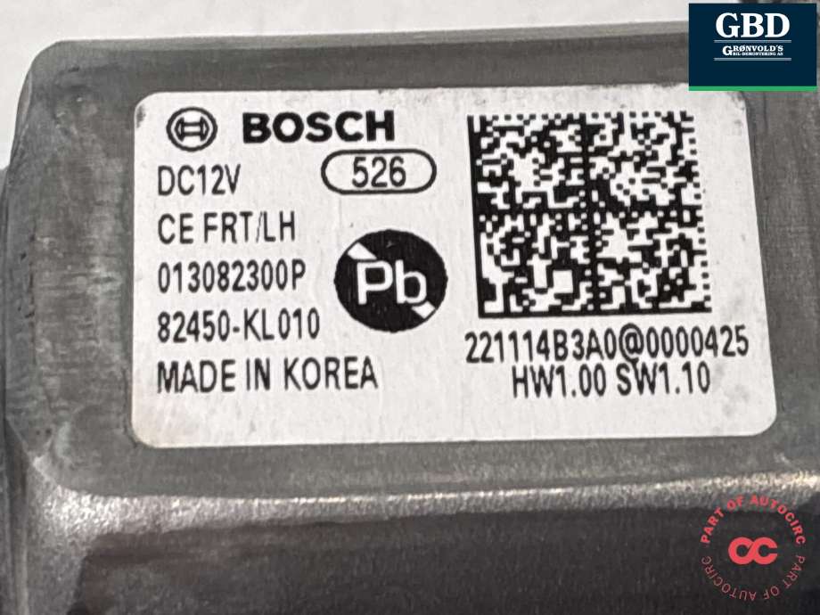 Ruteheis, kun motor, venstre foran til Hyundai Ioniq 6 2023-->>  (82450KL 010|)