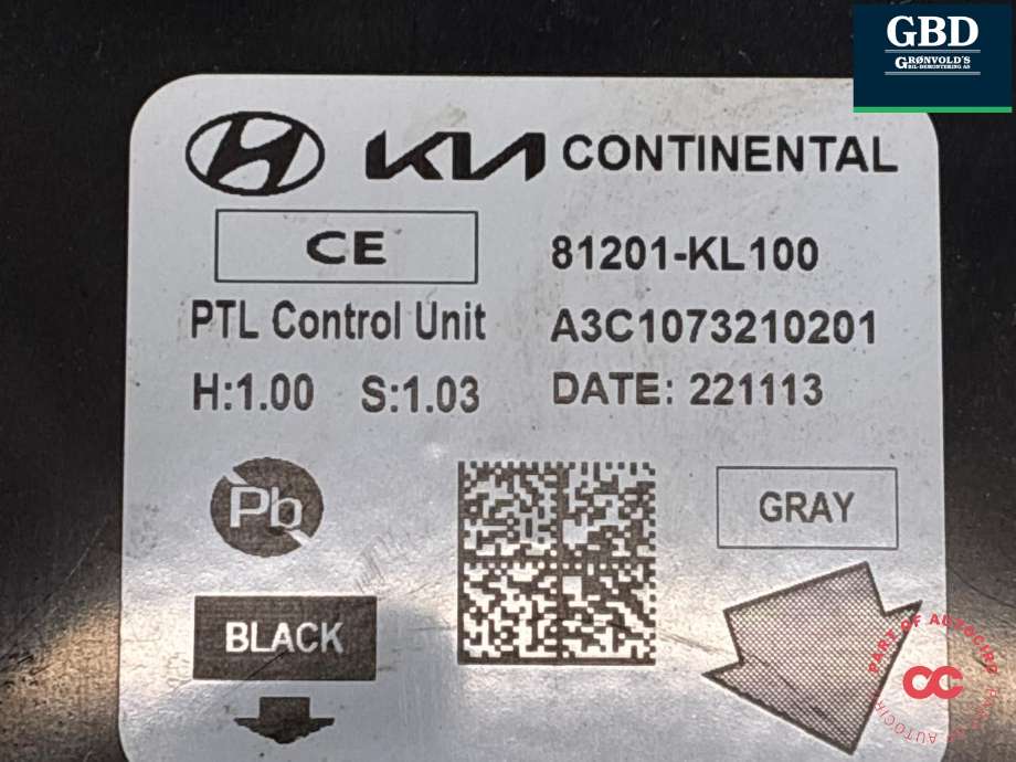 Styreenhet elektrisk bakluke til Hyundai Ioniq 6 2023-->> (81201KL 100|)