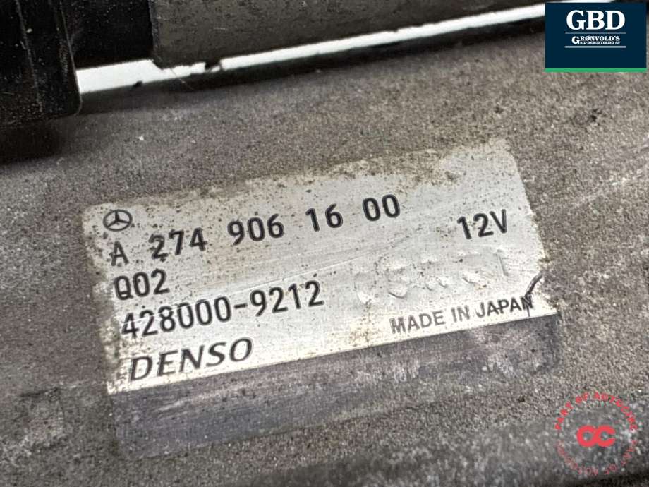 Starter til Mercedes C-Klasse 2014-2018 (Fase 1) (W205) (W205) (A 274 906 21 00||A 274 906 16 00)