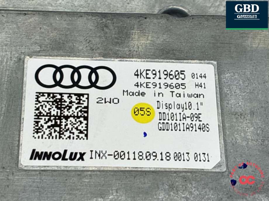 Bilstereo navigasjon skjerm til Audi e-tron 2018-->> (4KE 919 605 C|4KE919605|)