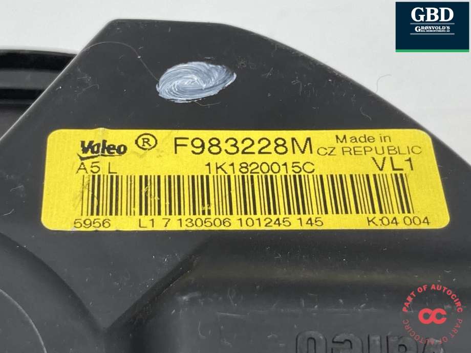 Varmeapparat motor til Audi TT 2006-2014 (Type II)  (VALEO|1K1 820 021|1K1 820 015 C|F983228M)