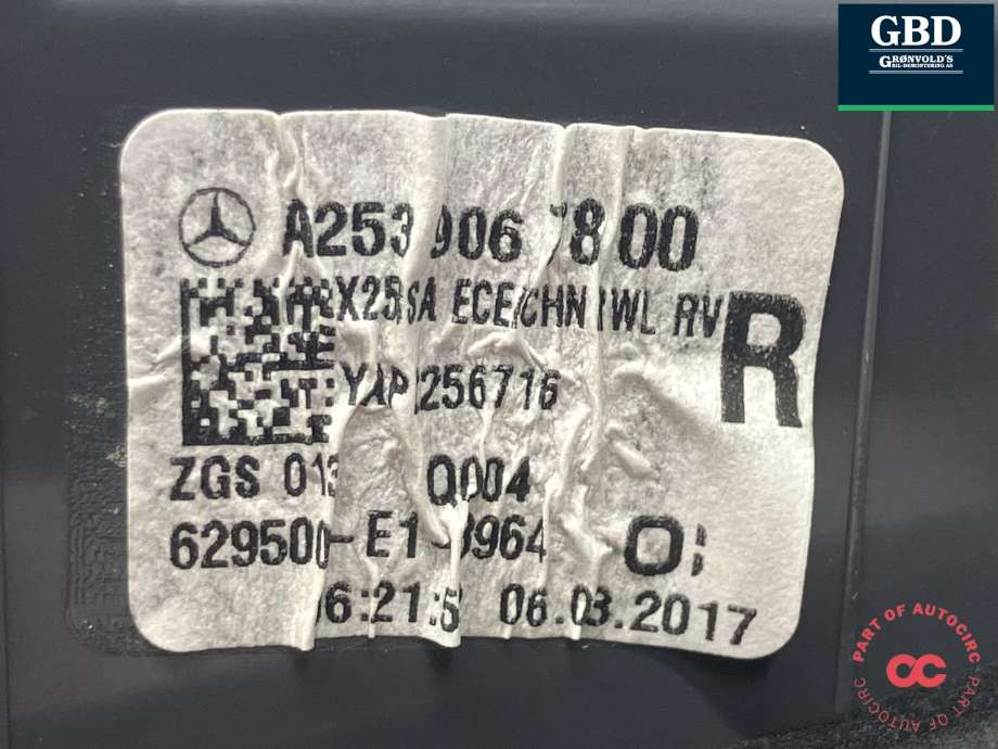 Baklykt høyre indre til Mercedes GLC 2015-2022 (X253) (X253) (|YAP2256716)