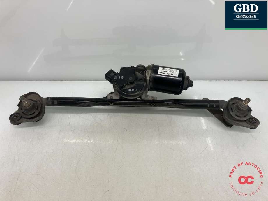 Viskermotor frontrute komplett m/overføring til Hyundai Santa Fe 2006-2009 (Type II, Fase 1) (98120 2B000|98110 2B000|)