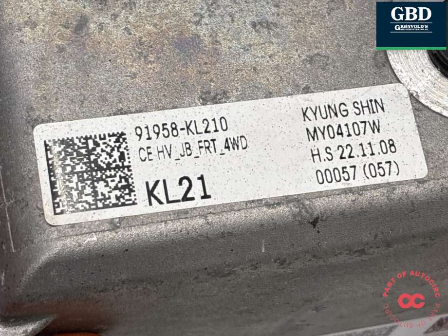 Koblingsboks elbil (HVJB) til Hyundai Ioniq 6 2023-->> (91958KL210|91958-KL210|)
