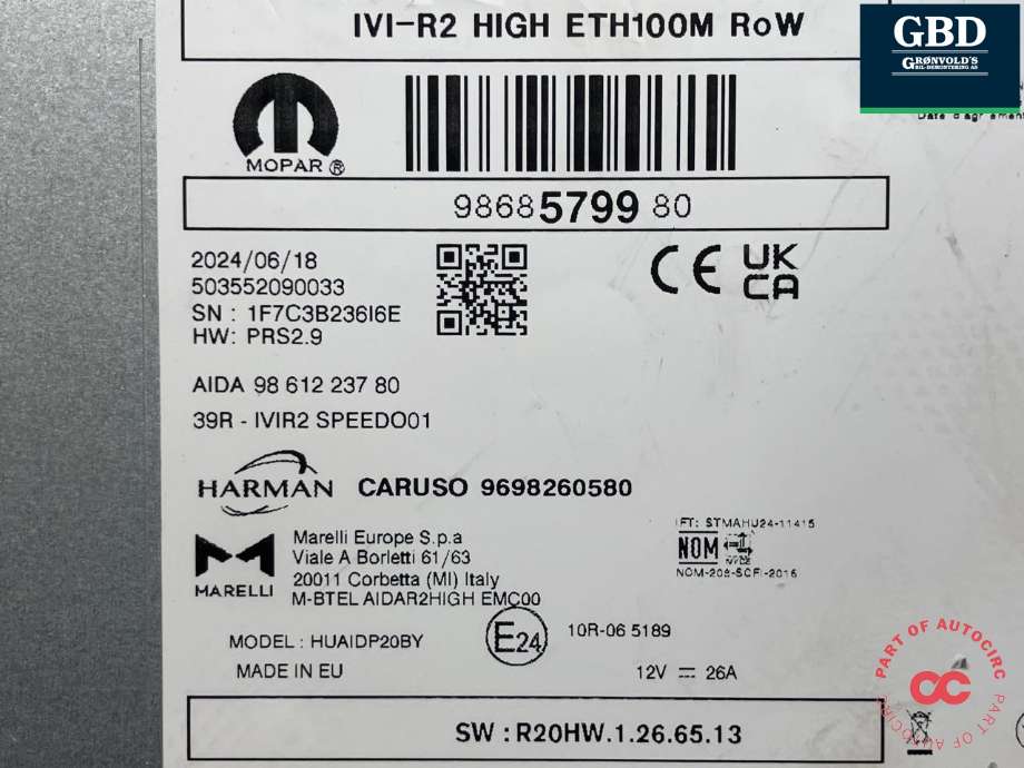 Bilstereo navigasjon til Peugeot e-3008 2023-->>  (16 970 431 80|)