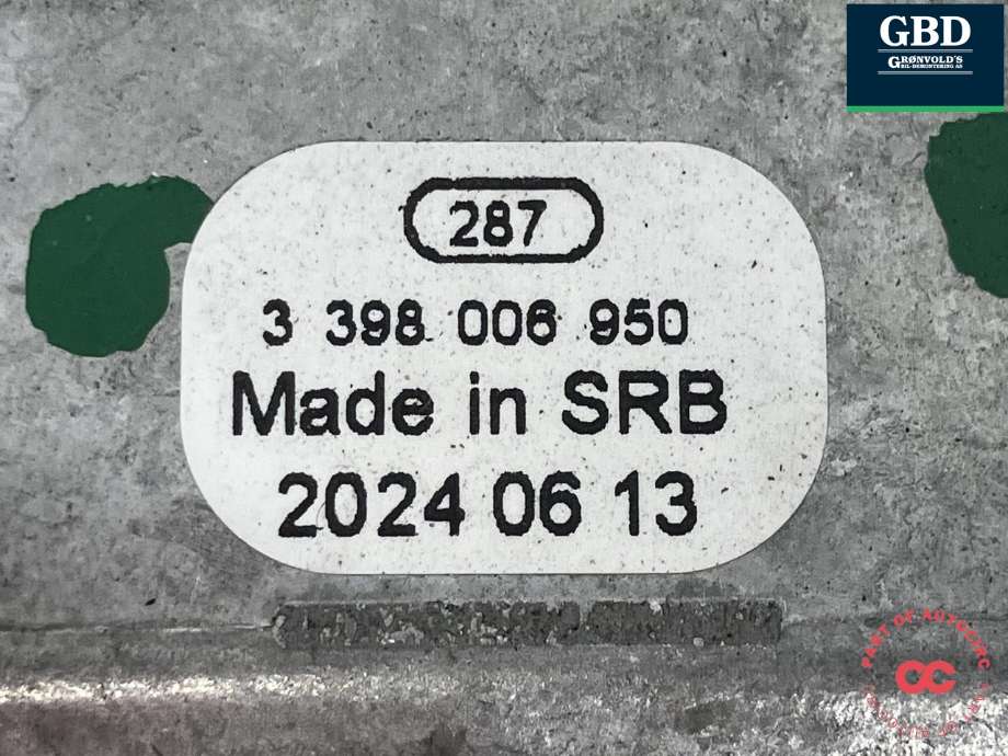 Viskermotor frontrute komplett m/overføring til Peugeot e-3008 2023-->> (98 413 404 80|16 924 347 80|)