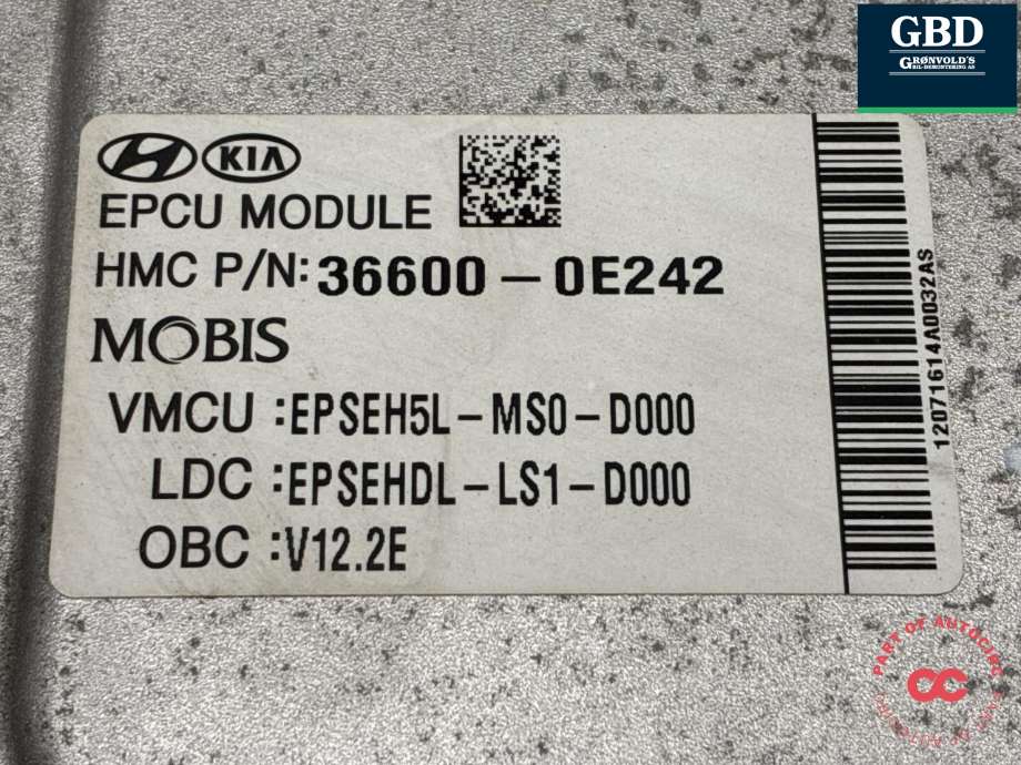 Motor power controller elbil (EPCU/PDM) til Kia Soul 2014-2019 (Type II) (366010E241|36600-0E242|)