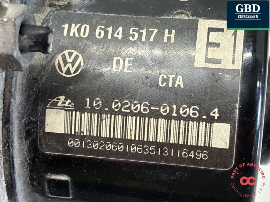 ABS sentral til VW Golf V, Combi 2003-2008 (1K0 614 517 H|1K0 614 517 H BEF|)