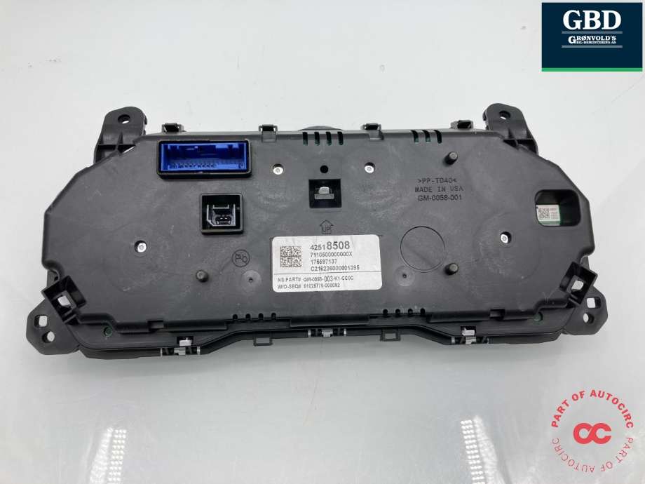 Instrumentpanel til Opel Mokka X 2016-2019 (Type I, Fase 2)  (42518508|42573263|)