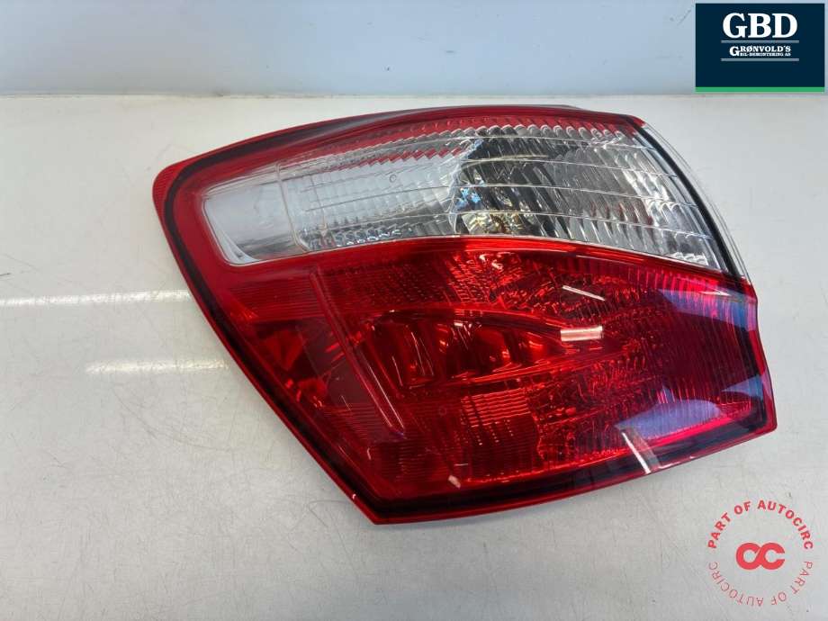 Baklykt venstre ytre til Nissan Qashqai, 2010-2014 (Type I, Fase 2) (26555BR00A)
