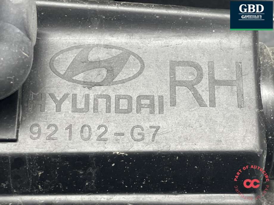 Frontlykt høyre full-LED til Hyundai Ioniq Electric 2016-2019 (Fase 1)  (92102G 7000WPR|92102-G7|)