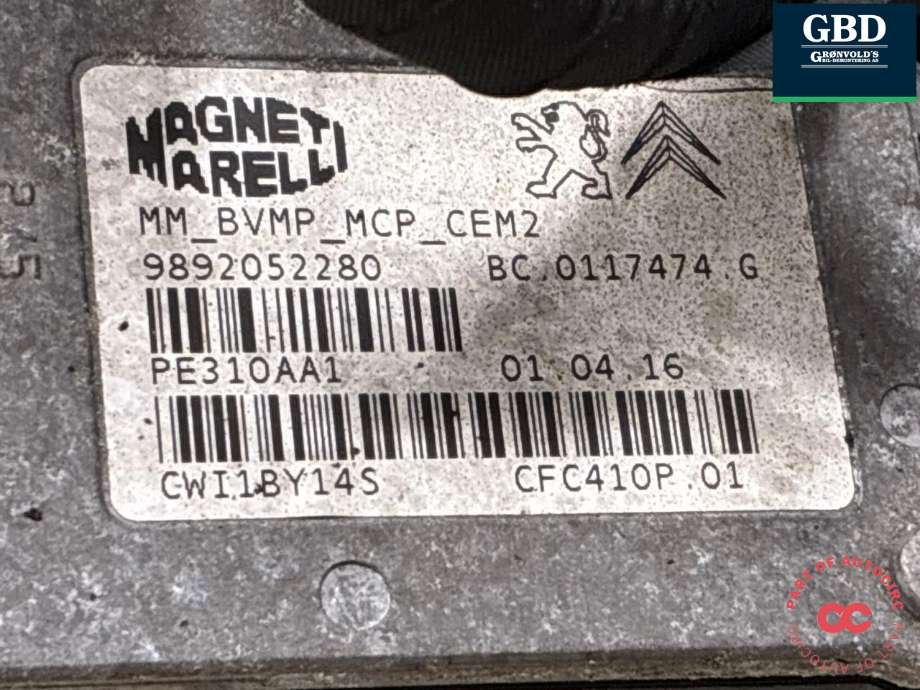 Girkasse manuell til Peugeot Partner 2015-2019 (Type II, Fase 2)  (16 122 418 80|16 122 419 80|98 92 052 280)